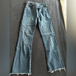 Cropped flare jeans from Express! Size 24 and in a stretchy denim!